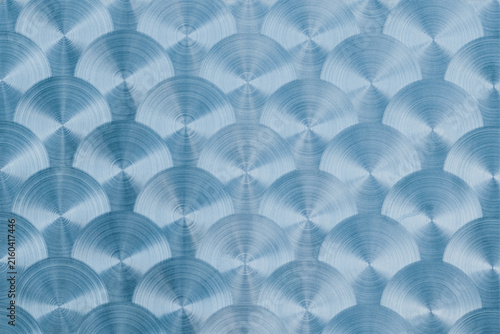 Abstract Blue Overlapping Circular Brushstroke Pattern on Textured Painted Surface