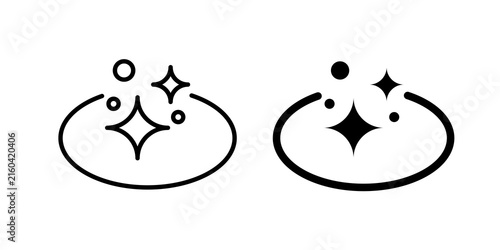 Картината върху платно Clean surface icon vector elements kit