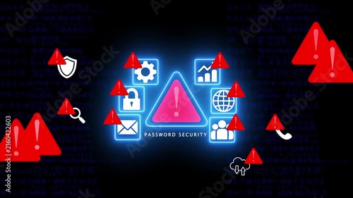Password security concept with blue shield and key symbol on dark blue digital background with cybersecurity