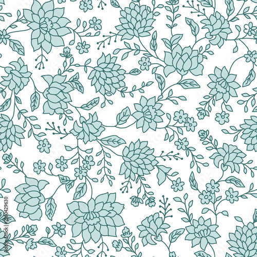 pattern, flower, seamless, leaf, wallpaper, vector, floral, design, nature, illustration, vintage, spring, art, decoration, texture, plant, flowers, drawing, 