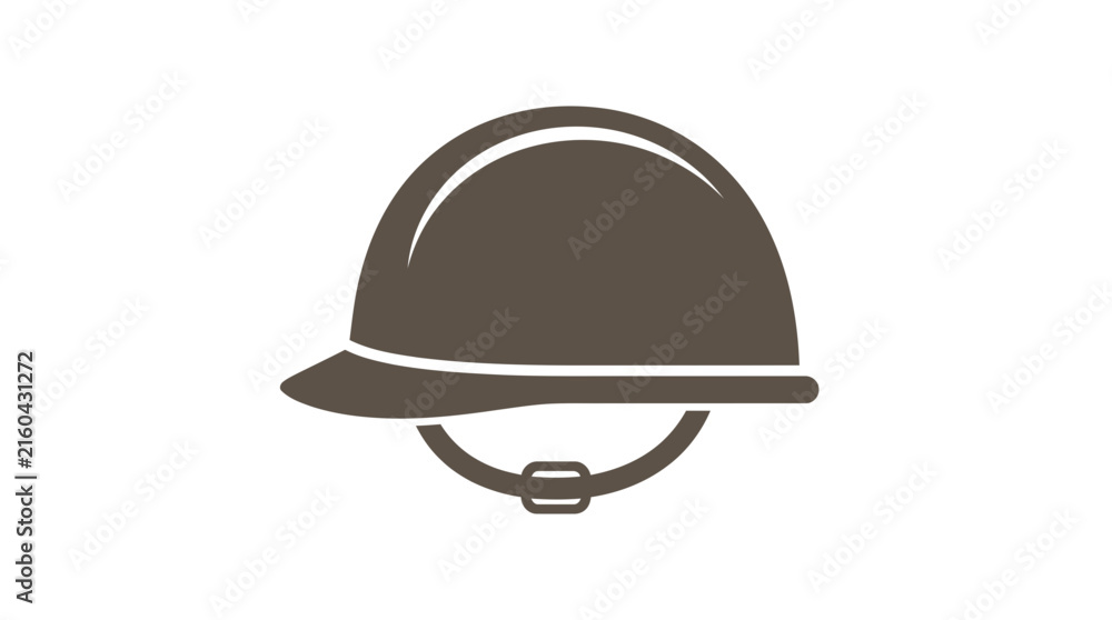 Fototapeta premium Hard hat safety helmet icon for industrial work.
