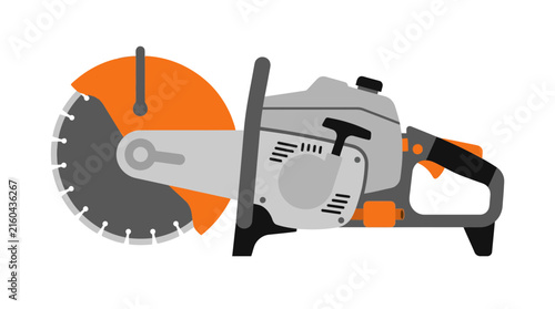 Gas powered concrete cutter or heavy duty circular saw.
