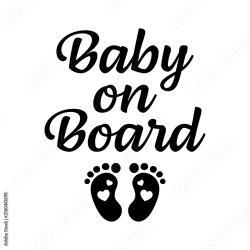 Baby on Board Car Sticker with Baby Footprints