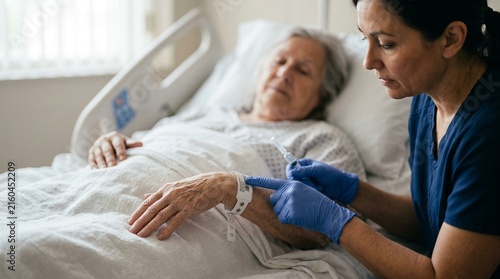 Nurse Verifying Patient's Date of Birth against Wristband before Administering Scheduled Dose