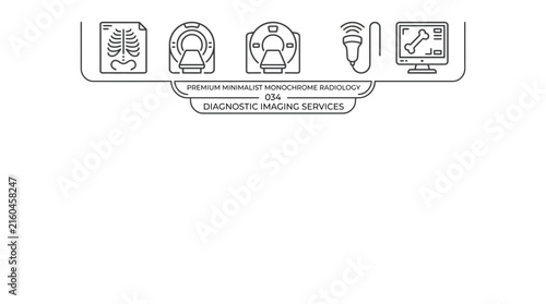 Minimalist Radiology and Diagnostic Medical Imaging Icon Set