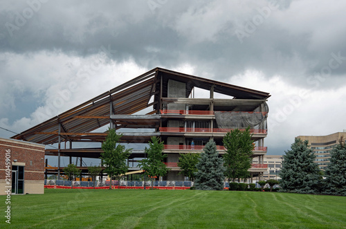 Steel Skeleton of New Building under Construction