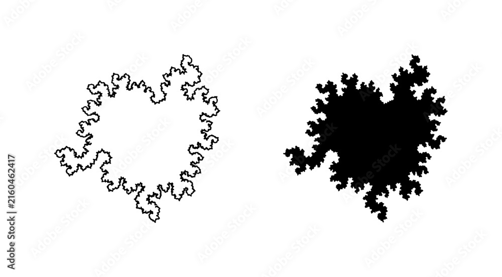 Fototapeta premium Fractal Patterns, Mathematical Designs, Abstract Shapes, Infinite Complexity, Vector Art
