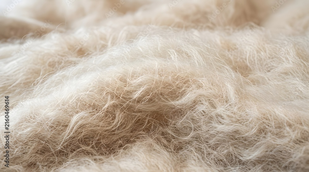 Fototapeta premium Close-up of ultra-soft cashmere wool fabric texture with delicate natural fibers and warm neutral tones
