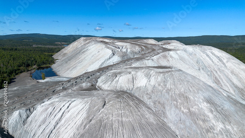 Aerial view of an abandoned mining project