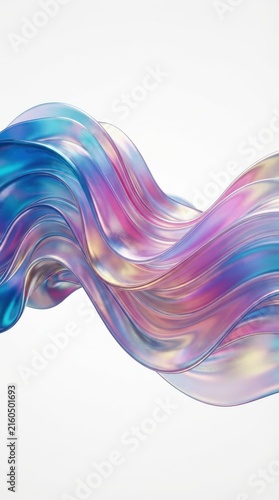 Abstract holographic wave fluid glass background