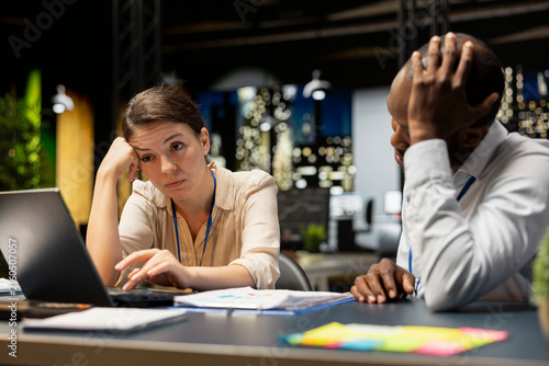 Photography Disappointed workers react to missed project deadline