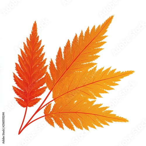 set of autumn leaves