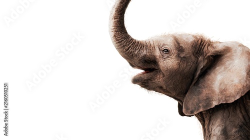 elephant isolated on transparent