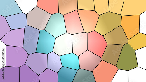 Foto Abstract colorful Voronoi pattern background with geometric cells and soft gradi