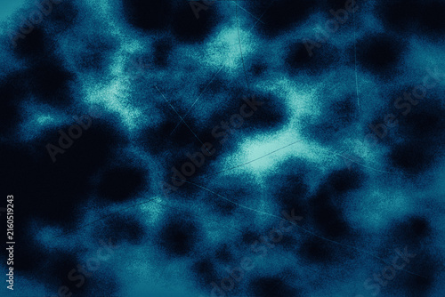 Fotografie Abstract deep blue and black cloudy textured background with subtle scratch lines for overlay effect and grunge designs