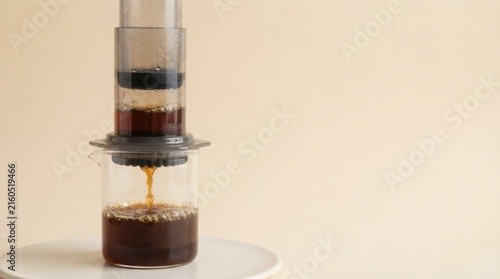 Coffee Brewing Process with Modern Pour-Over Device