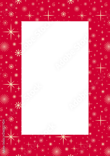 christmas frame with snowflakes