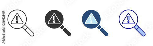 Error Check Icon Set. Designed In Multi Style