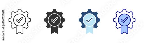 Quality Control Icon Set. Designed In Multi Style