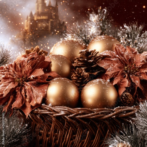 Golden Ornaments and Flowers