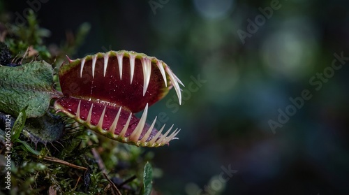 Venus Flytrap with Vampire Teeth Close-up