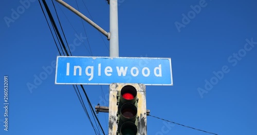 Inglewood California Public Welcome Sign