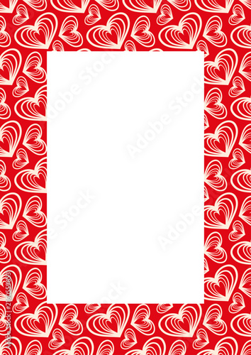 Red frame with hearts