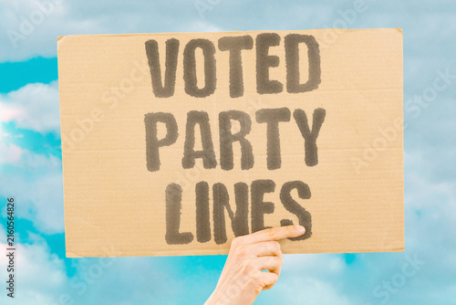 Fotografie "Voted Party Lines" Representative follows caucus positions consistently