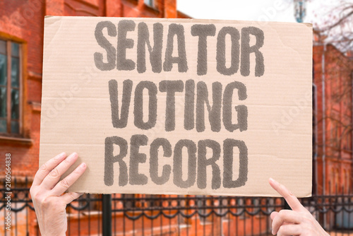 Fotografie "Senator Voting Record" Lawmaker questioned about past legislative choices