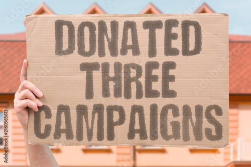 Obraz na płótnie "Donated Three Campaigns" Gave money to multiple candidates this season