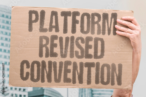 Cuadro en lienzo "Platform Revised Convention" Party doctrine updated during national gathering