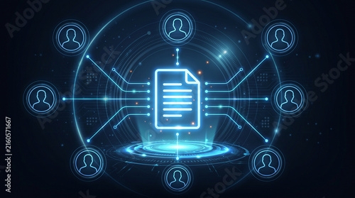 Digital Document Sharing Network With Connected Users and Collaboration