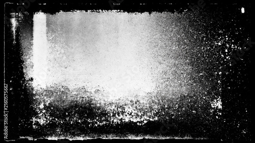 Vintage film frame texture border overlay with film grain dust and scratched grunge effect