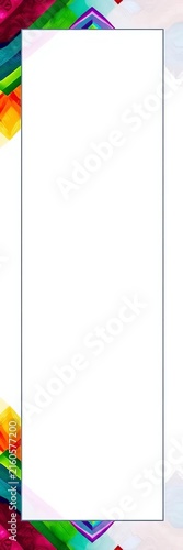 Colorful Geometric Border with Large Blank Copy Space
