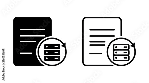 Tapety artystyczne Document syncing with cloud server icon