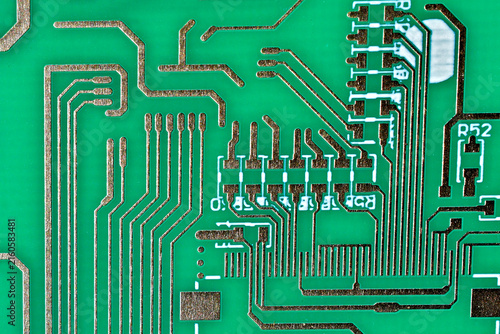 Green Circuit board abstract 
