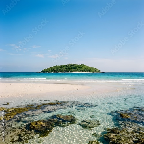 tropical island in the ocean