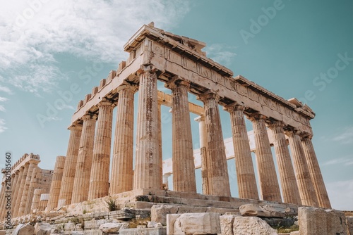 Parthenon Temple Columns at Acropolis of Athens Greece