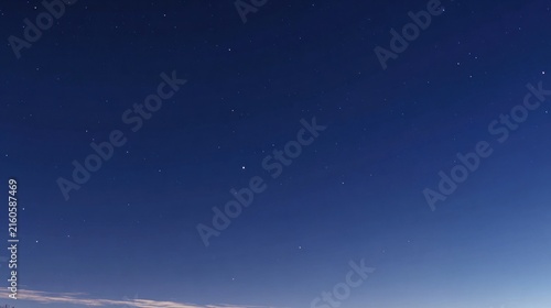 Evening sky with stars and gradients of blue for peaceful backgrounds