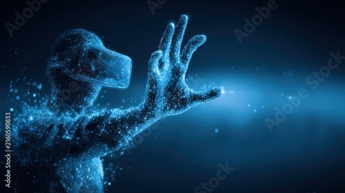Abstract digital human interacting with virtual reality environment