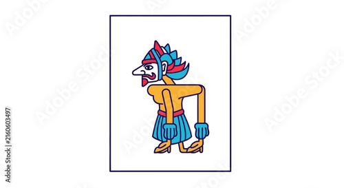 Traditional Indonesian Wayang Kulit Shadow Puppet Figure