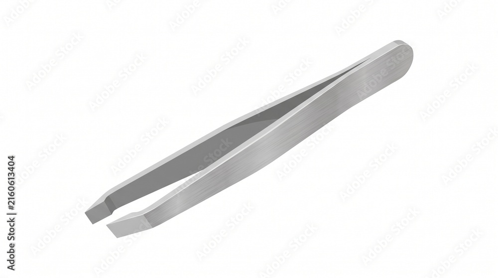Fototapeta premium Isometric illustration of a pair of slanted beauty tweezers