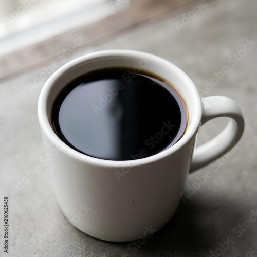Black Coffee in White Mug Morning Brew Refreshment