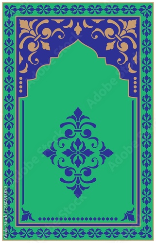Islamic, prayer, mat, rug, arch, mihrab, mosque, ornament, ornamental, decorative, arabesque,