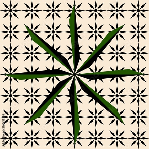Abstract Geometric Art Deco Style Pattern Background