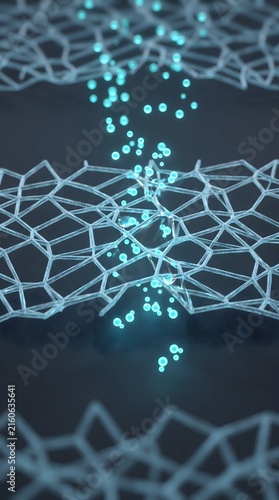 3D Scientific Visualization of Water Molecules Passing Through Nanofiltration Membrane