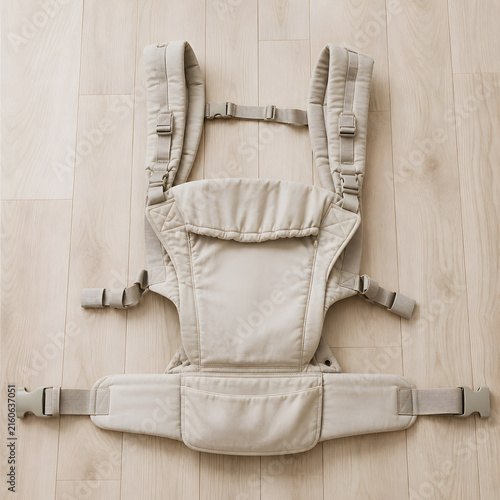 Baby carrier laid flat on floor
