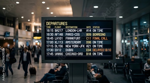 Airport Departure Board Display