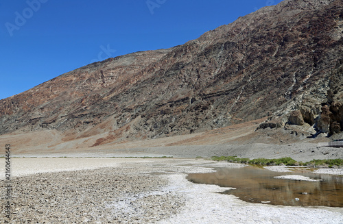 Badwater Basin and mountains - Death Valley National Park, California