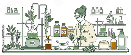 Natural Skincare Formulation in Laboratory